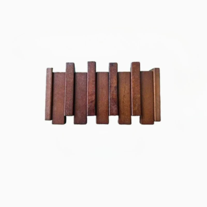 4/ 6 Hooks Wall Mounted Piano Hook Rack with Foldable Wooden Hooks for Entryway and Home Organization