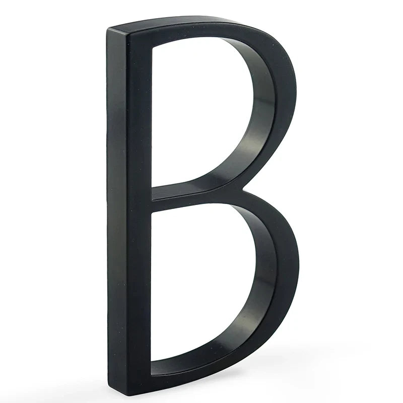 6 Inch Stainless Steel House Number with Floating Mount Design and Black Coating for Address Display and Mailbox Use