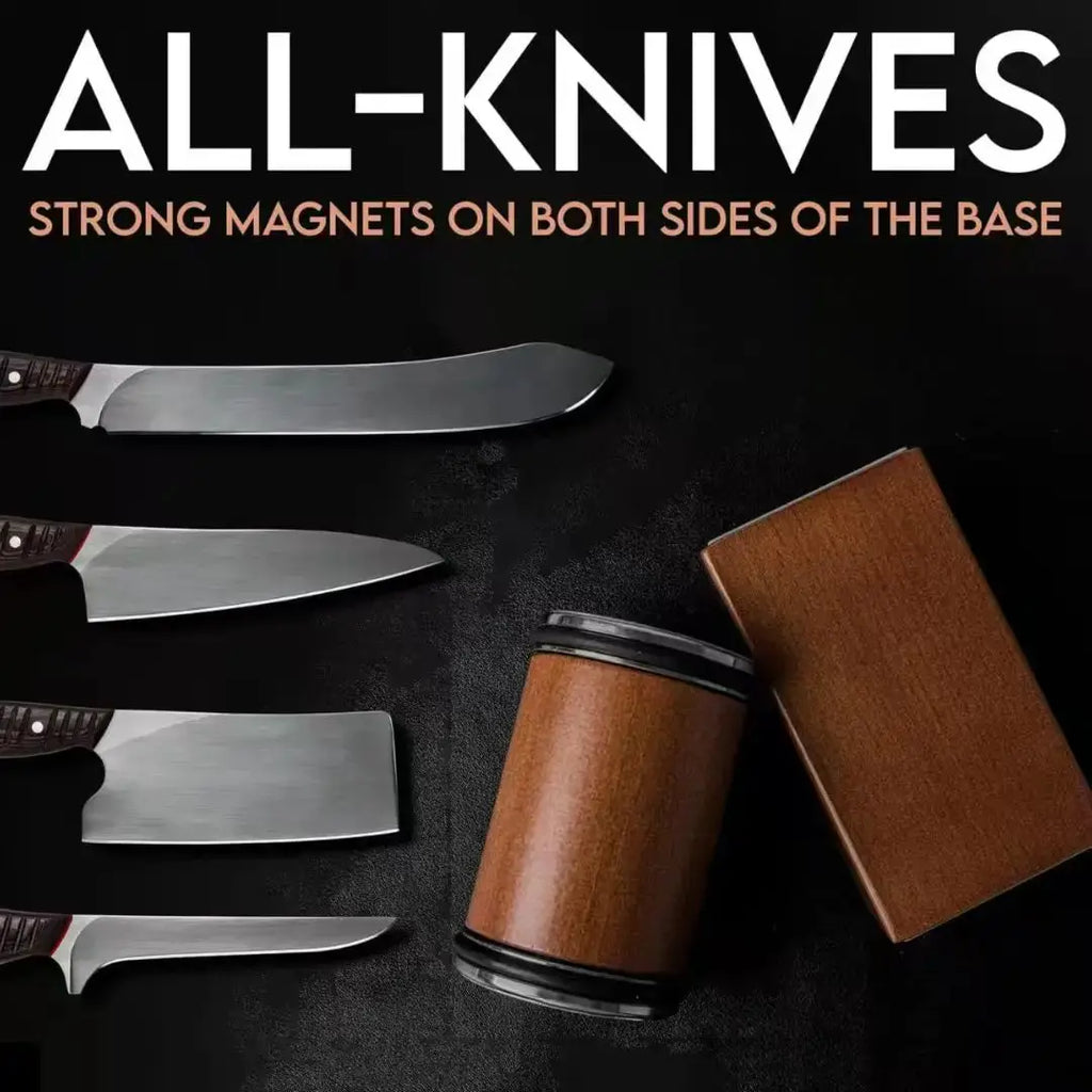 Rolling Knife Sharpener Kit with Magnetic Holder Diamond Stone 15 and 20 Degree