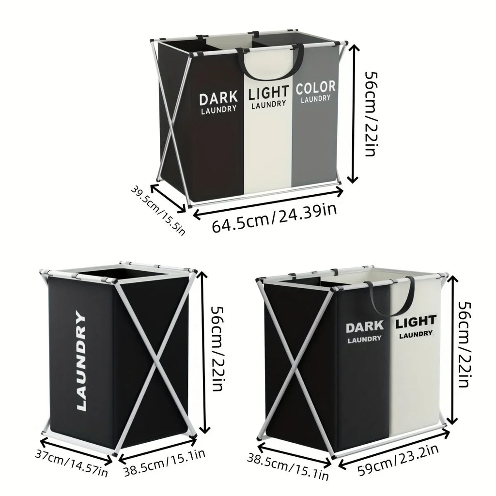 TriSort Triple-Section Laundry Hamper — Effortless Laundry Sorting & Organization