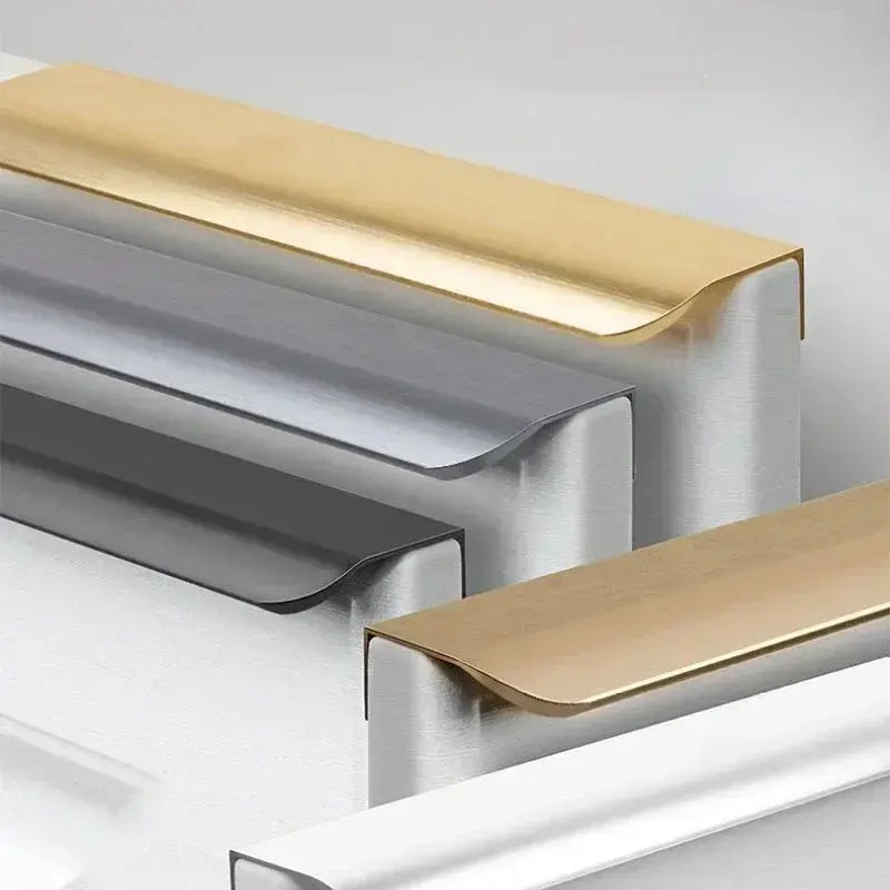 Aluminum Concealed Cabinet Edge Pull Handle for Kitchen Drawer Door (50 cm/ 19.7")