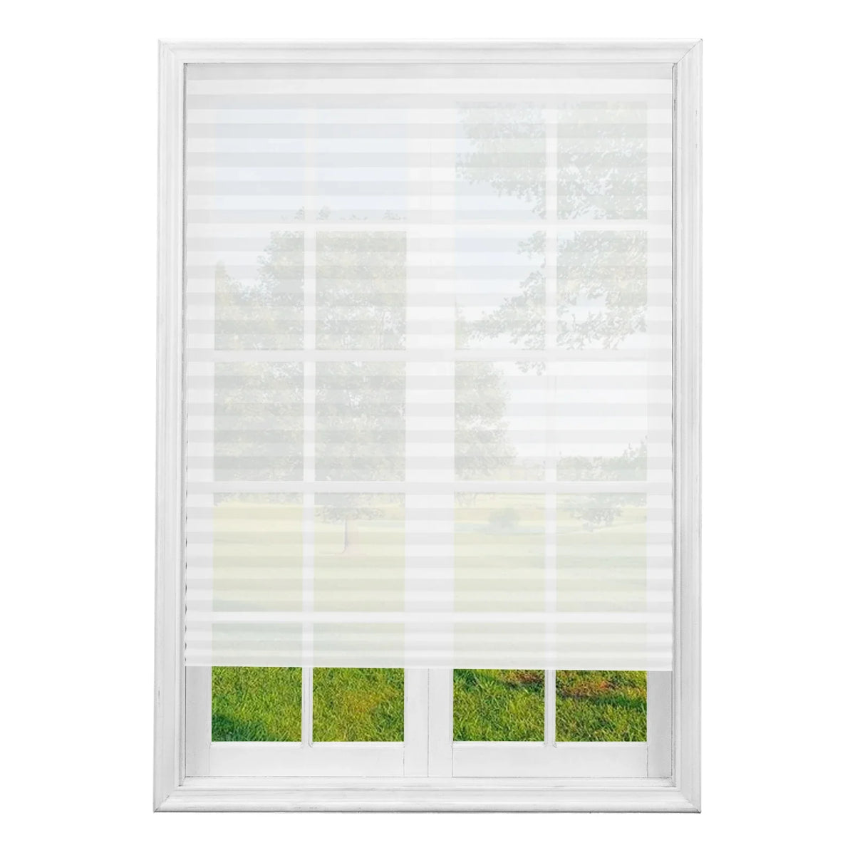 Pleated Window Blinds with Self-Adhesive Cordless Design for Temporary Light Control