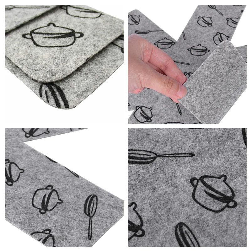 Non Woven Pan Protector Pads Cookware Divider Set for Pots Pans Scratch Protection Kitchen Storage