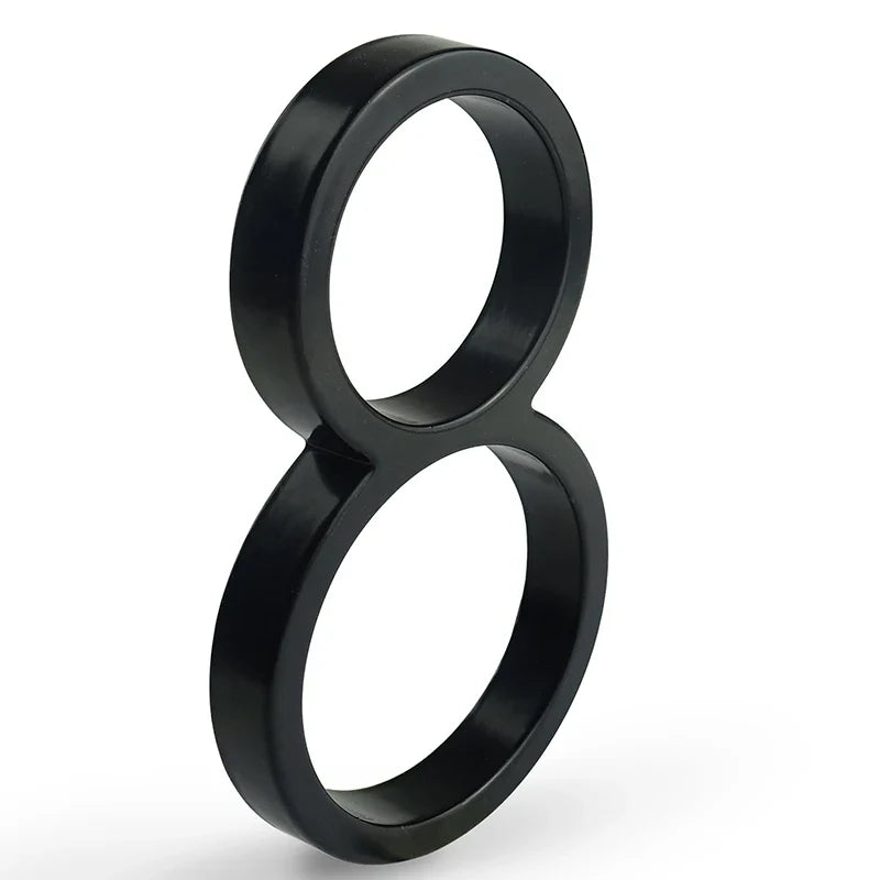 6 Inch Stainless Steel House Number with Floating Mount Design and Black Coating for Address Display and Mailbox Use