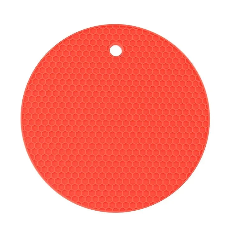 6 Pcs Round Silicone Trivet Mat Heat Resistant Non Slip Pot Holder Coaster for Hot Pots Cups Kitchen Table