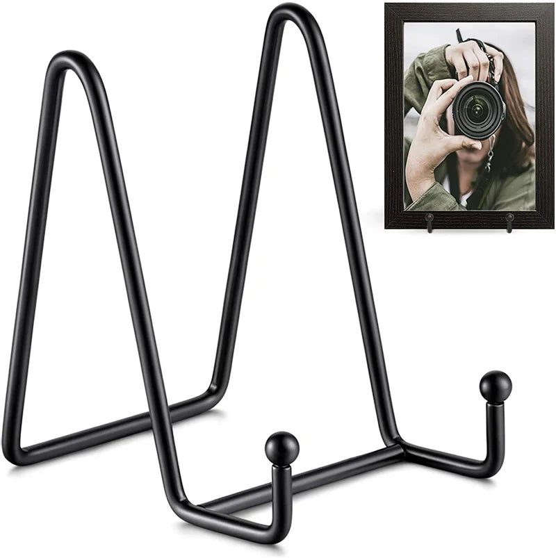 Iron Art Display Stand Metal Holder for Plate Bowl Frame Book and Decorative Countertop Display