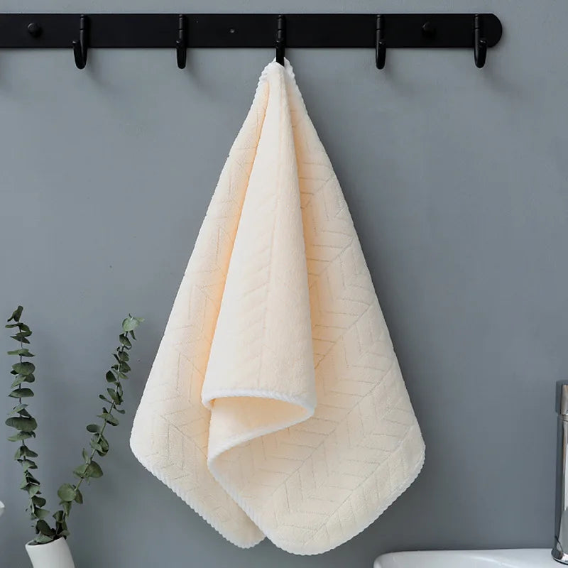 3 Pcs Thickened Coral Velvet Cotton Hand Towel for Adults, Soft & Quick-Drying