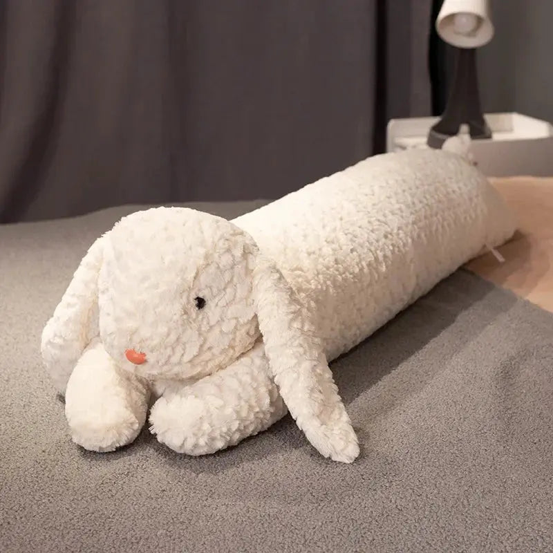 Large Rabbit Body Pillow with Long Plush Design for Sleeping and Decorative Use