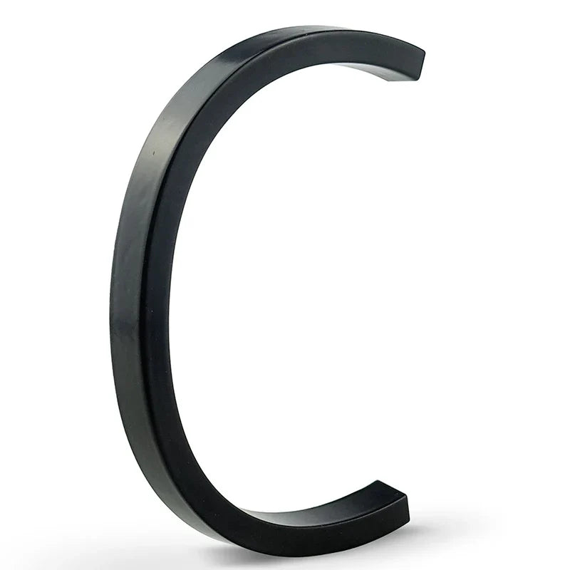 6 Inch Stainless Steel House Number with Floating Mount Design and Black Coating for Address Display and Mailbox Use