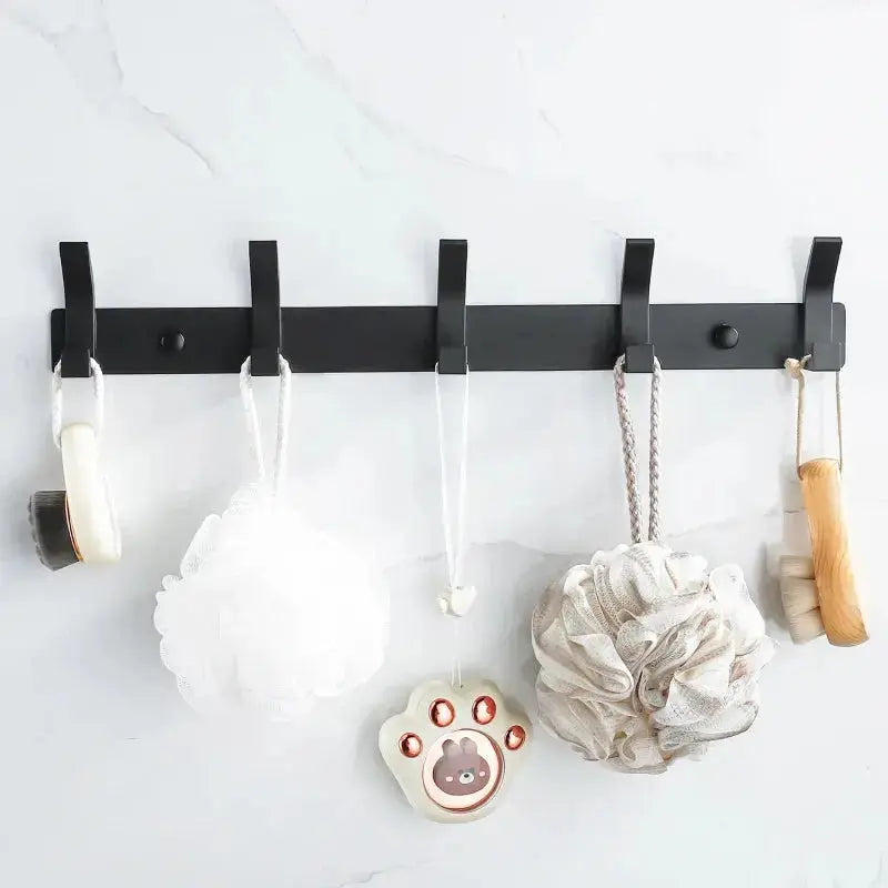 Wall Mounted Coat Rack with Heavy Duty Metal Double Hooks for Entryway Bathroom and Closet Storage