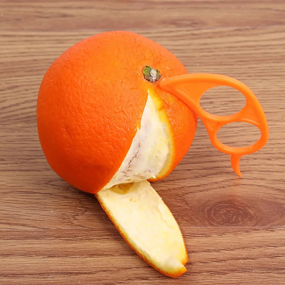 30 Pcs Citrus Orange Lemon Peeler Tool Easy Peel Plastic Fruit Slicer Kitchen Gadget
