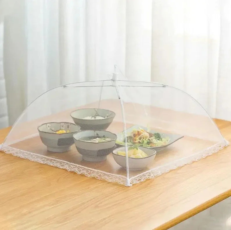 Foldable Food Mesh Cover Pop Up Umbrella Food Tent for Protecting Meals Fruit Vegetables from Flies Outdoors