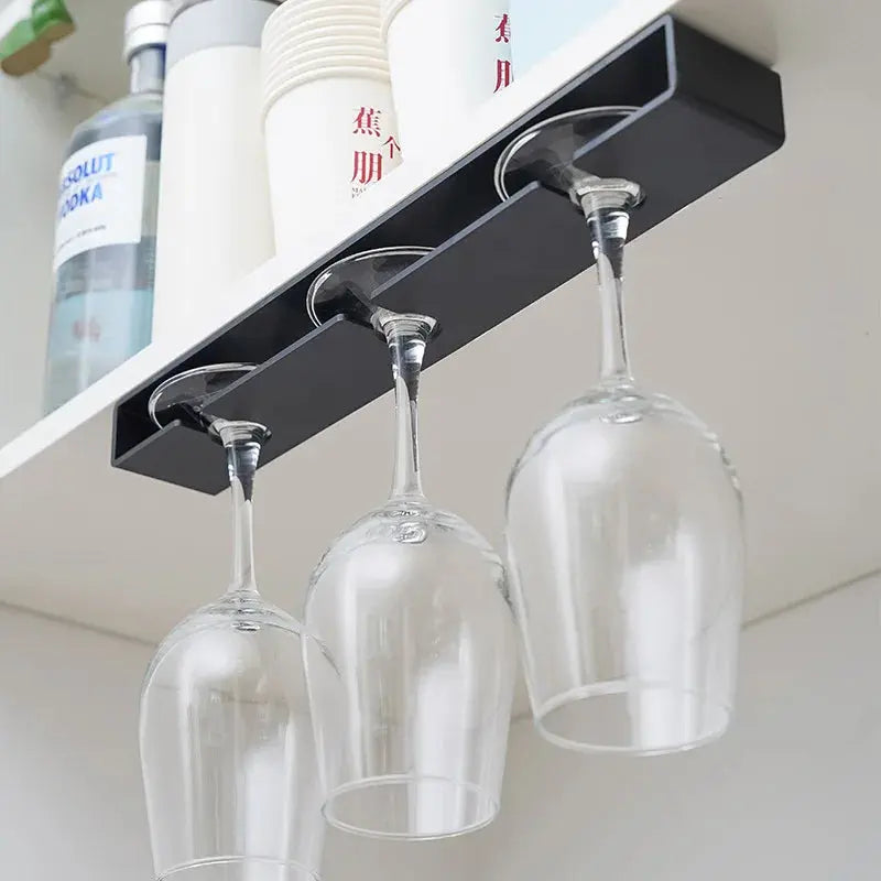 Under Cabinet Wine Glass Rack Hanging Stemware Holder