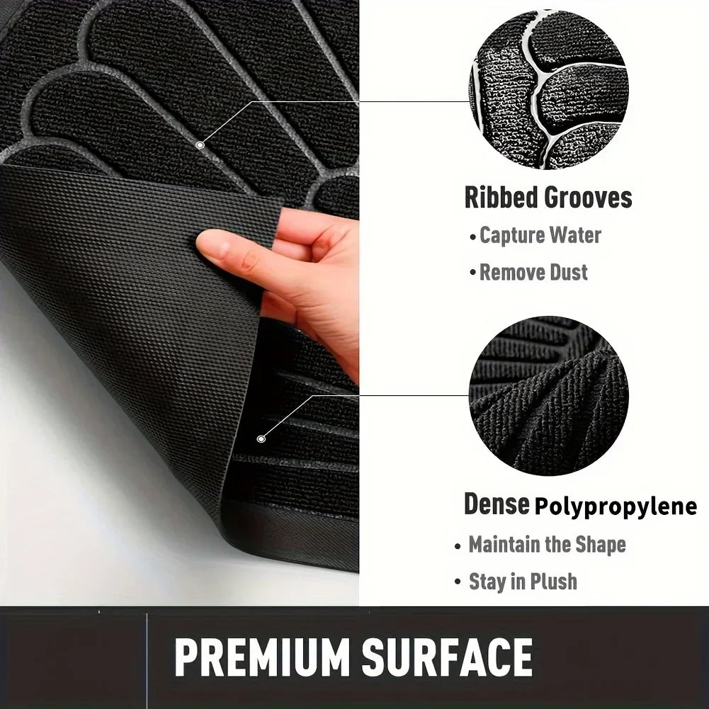 Durable Semicircular Door Mat for Indoor and Outdoor Entrances, Non-Slip Front Door Rug for Entryways, Porch, or Home
