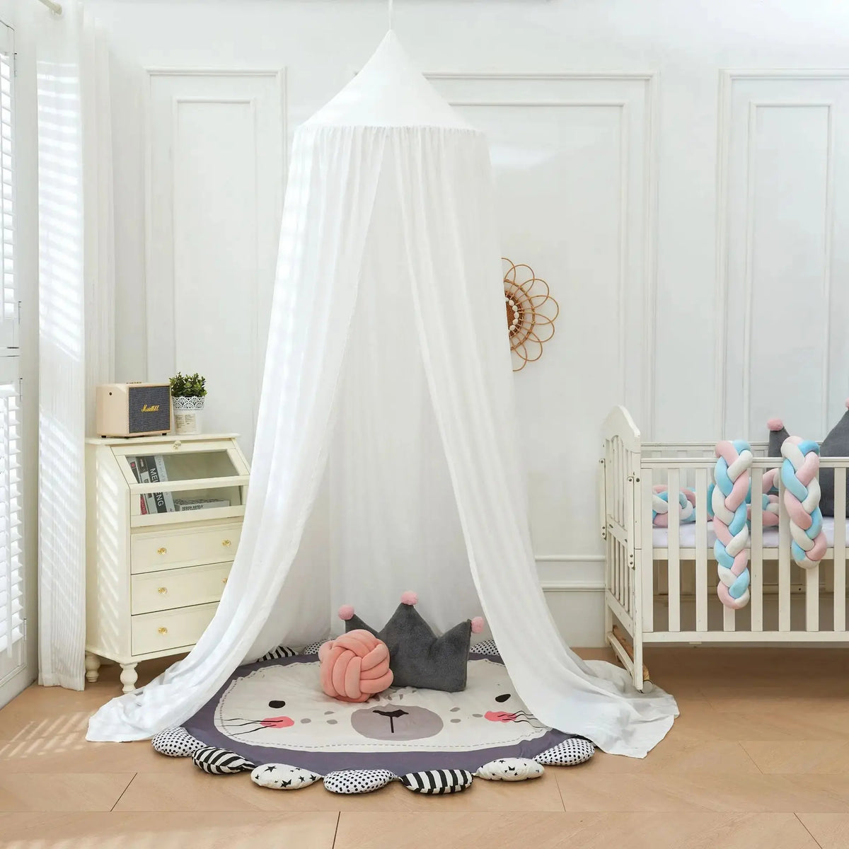 Large Dome Bed Canopy Castle Style Mosquito Net Tent for Kids Bedroom and Play Space