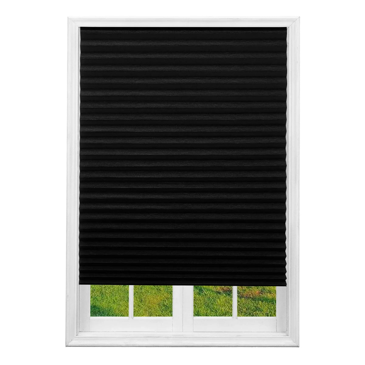 Pleated Window Blinds with Self-Adhesive Cordless Design for Temporary Light Control
