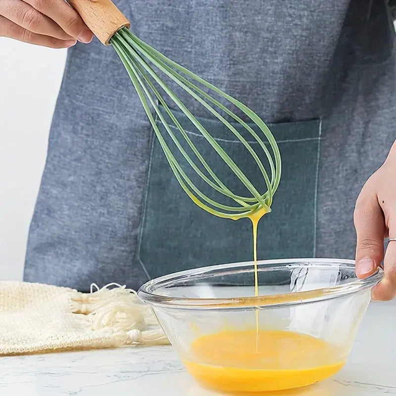 12 Piece Silicone Kitchen Utensils Set with Wooden Handles Non Stick Heat Resistant Cooking Tools