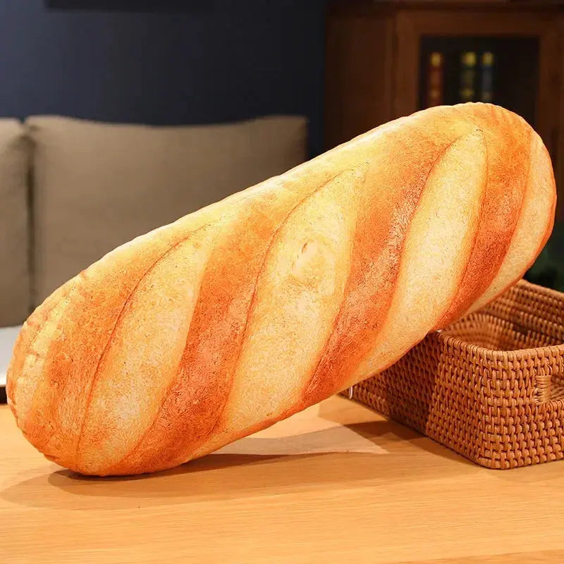 Simulation Bread Plush Pillow with Soft Stuffed Design for Sofa Decor and Gifting