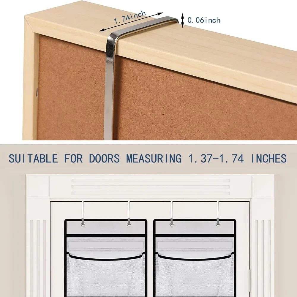 Over Door Hanging Shelf Organizer with 5 Pockets Storage