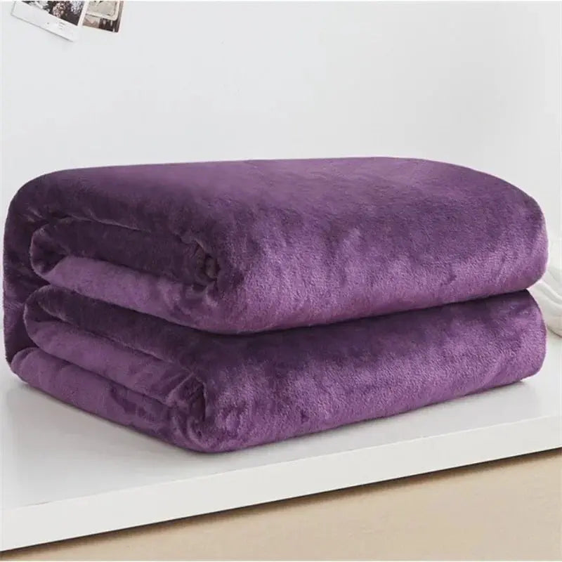 Coral Fleece Blanket with Soft Flannel Texture for Bed, Sofa, and Everyday Home Use
