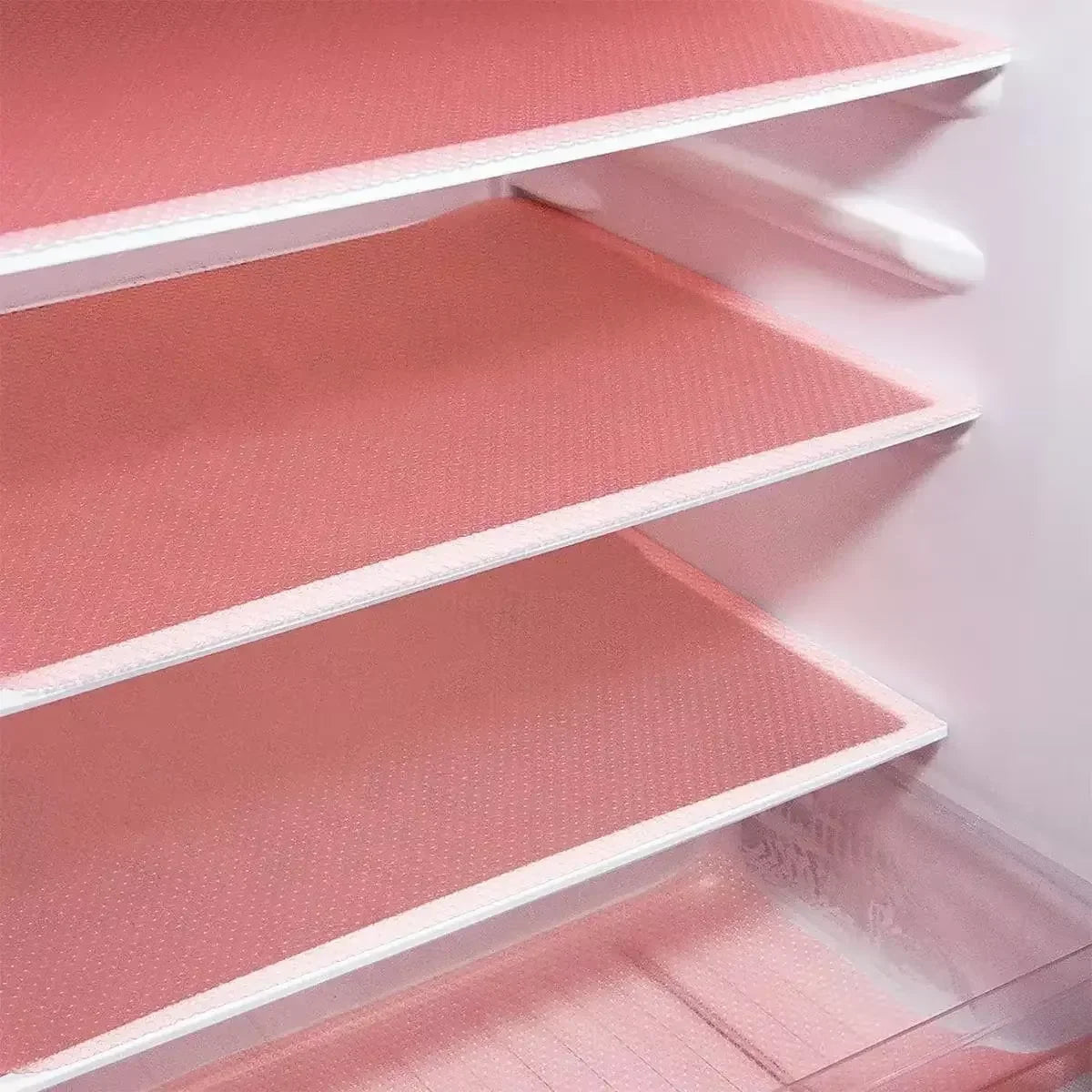 4Pcs Waterproof Refrigerator Liner Mats EVA Washable Shelf Pads for Fridge Drawer Cabinet and Kitchen Storage