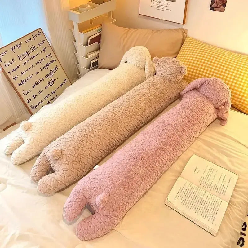Large Rabbit Body Pillow with Long Plush Design for Sleeping and Decorative Use