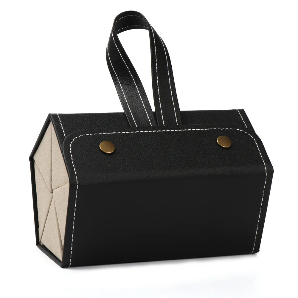 Multi Slot Glasses Organizer with PU Leather Roll Up Storage Design for Travel Eyewear Organization