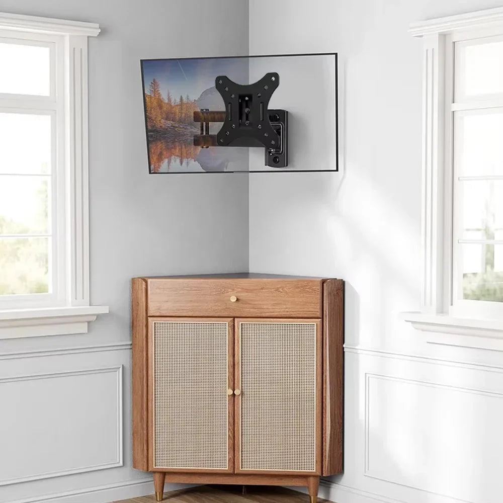 Full Motion Wall Mount Bracket with Swivel, Tilt, and Rotation for 10-32 Inch Flat and Curved TVs
