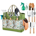 9 Piece Gardening Tool Set with Durable Hand Tools and Organizer Bag for Outdoor Garden Use (Kraft Paper Box)