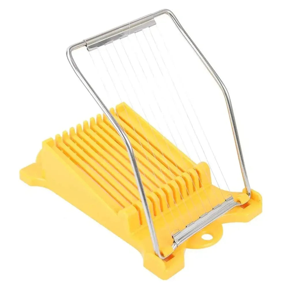 Luncheon Meat Egg Cutter with Plastic Base and Multi Food Cutting Design for Eggs Cheese Fruit and Luncheon Meat