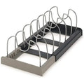 Expandable Stainless Steel Cookware Rack for Pan Lid Storage