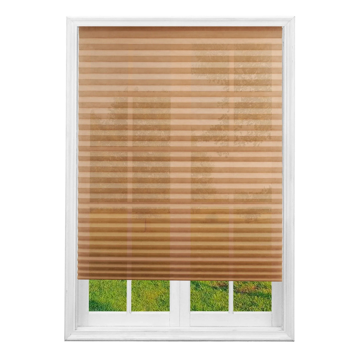 Pleated Window Blinds with Self-Adhesive Cordless Design for Temporary Light Control