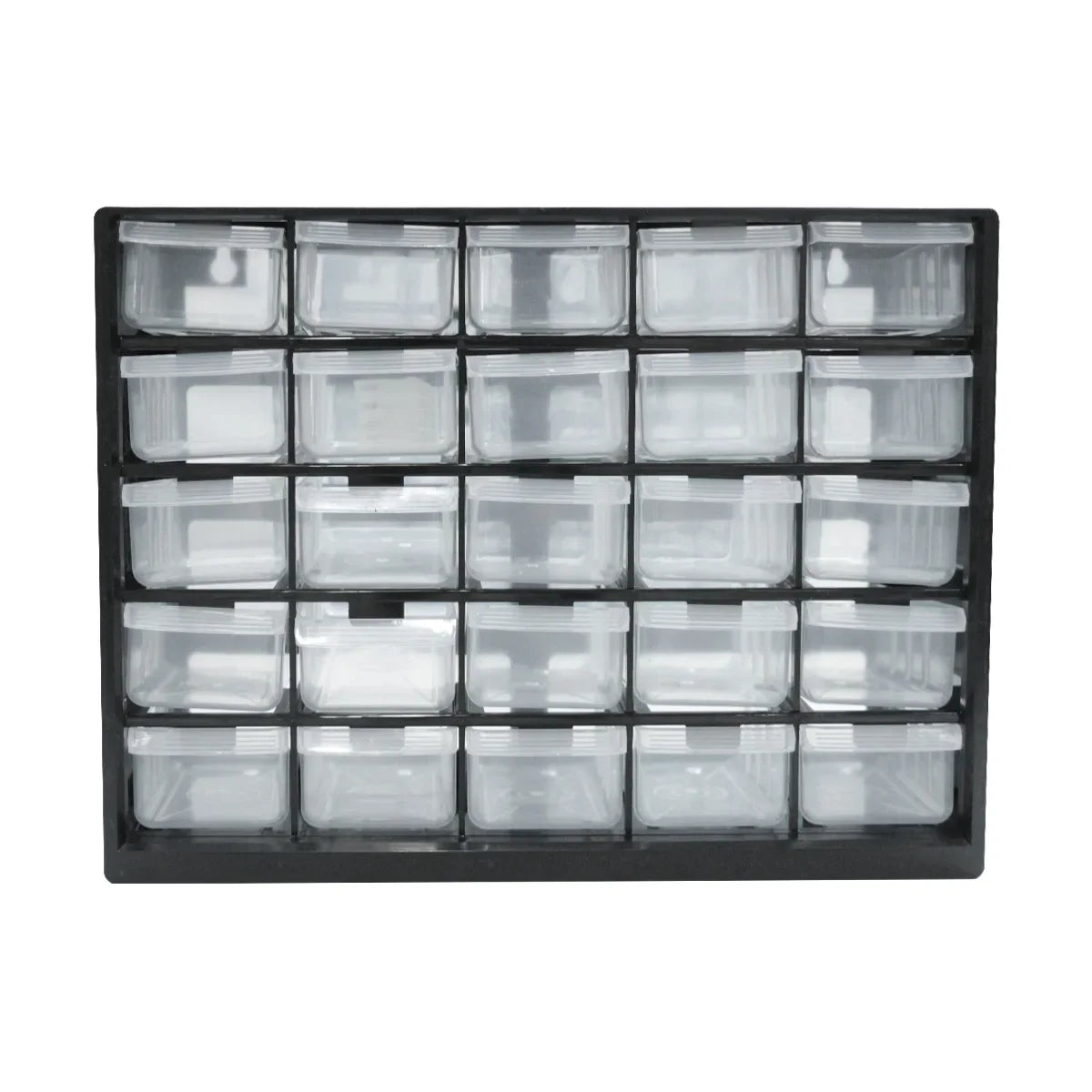 Wall Mounted Parts Organizer Box with 25 Grid Drawer Design for Screws Hardware and Small Component Storage