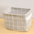 Cotton Hemp Storage Basket with Handles for Tabletop