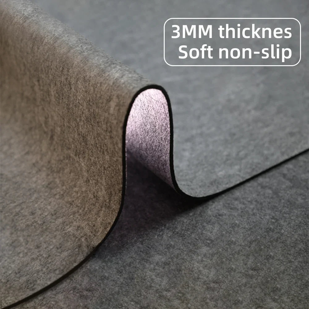 Large Wool Felt Mouse Pad and Desk Protector Mat with Non-Slip Backing for Office and Gaming Use