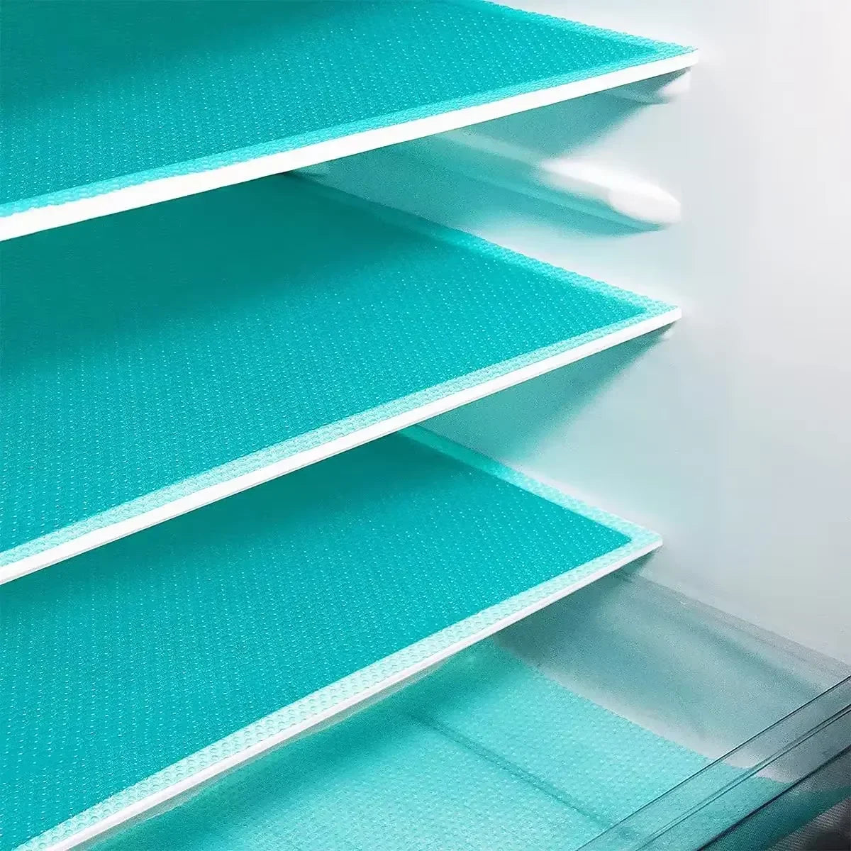 4Pcs Waterproof Refrigerator Liner Mats EVA Washable Shelf Pads for Fridge Drawer Cabinet and Kitchen Storage