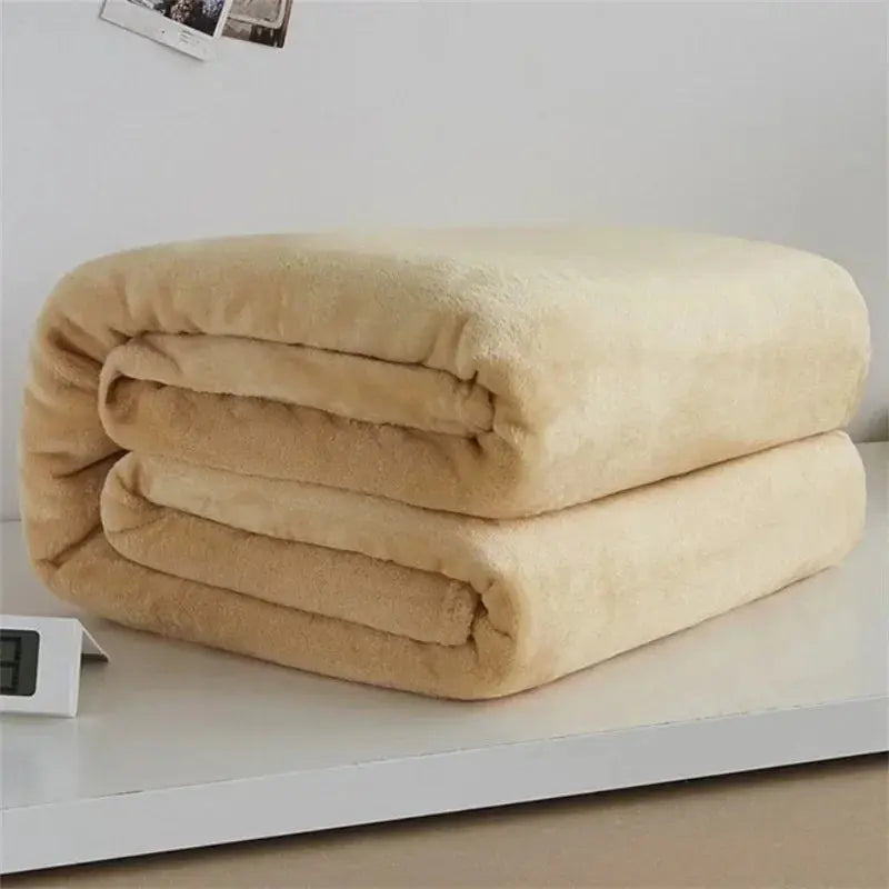 Coral Fleece Blanket with Soft Flannel Texture for Bed, Sofa, and Everyday Home Use