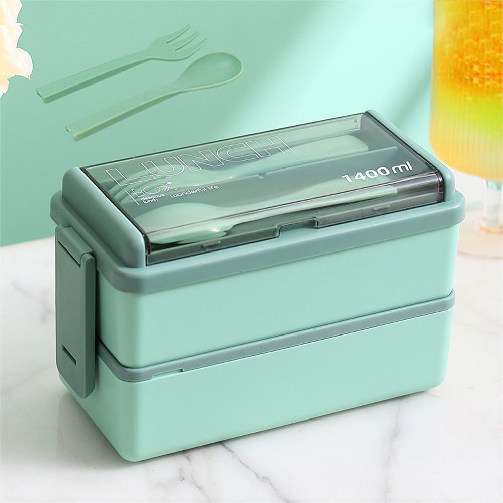 1400ml Double-Layer Bento Box – 2-Tier Lunch Box