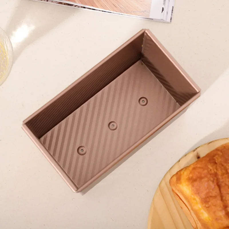 Pullman Loaf Pan with Lids and Non Stick Coating for Homemade Sandwich Bread Baking in Three Dough Sizes