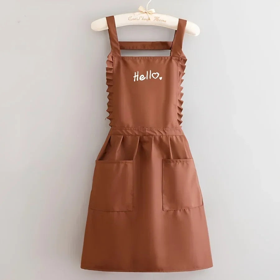 FloraBelle Waterproof Floral Apron – Stylish, Spill-Proof Kitchen Shield