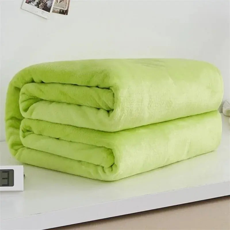 Coral Fleece Blanket with Soft Flannel Texture for Bed, Sofa, and Everyday Home Use
