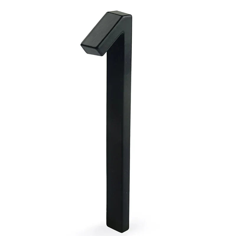 6 Inch Stainless Steel House Number with Floating Mount Design and Black Coating for Address Display and Mailbox Use