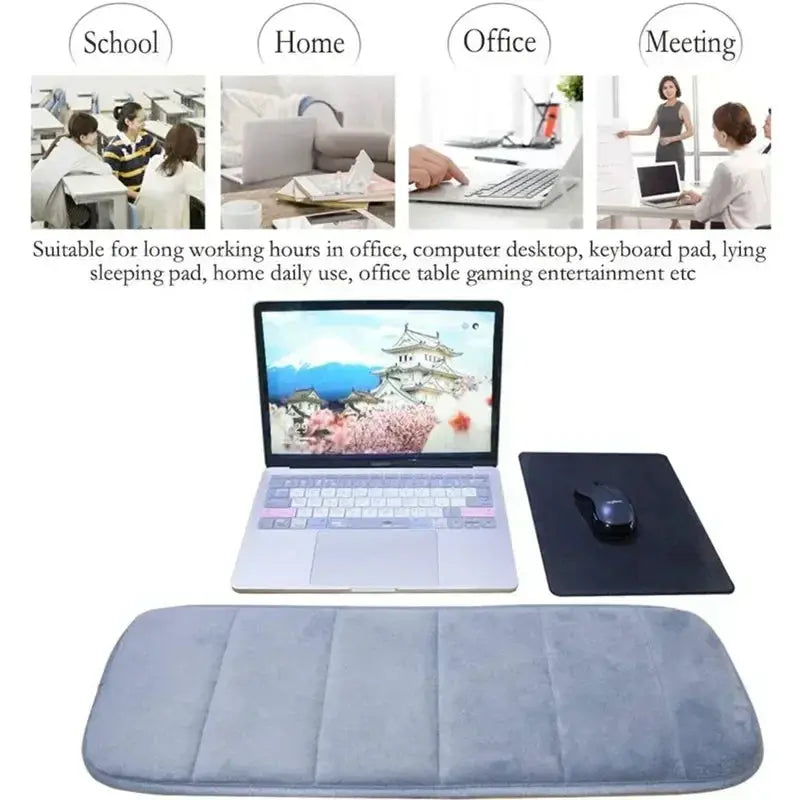 Ultra Memory Cotton Keyboard Wrist and Elbow Pad with Anti Slip Design for Office and Gaming Desks