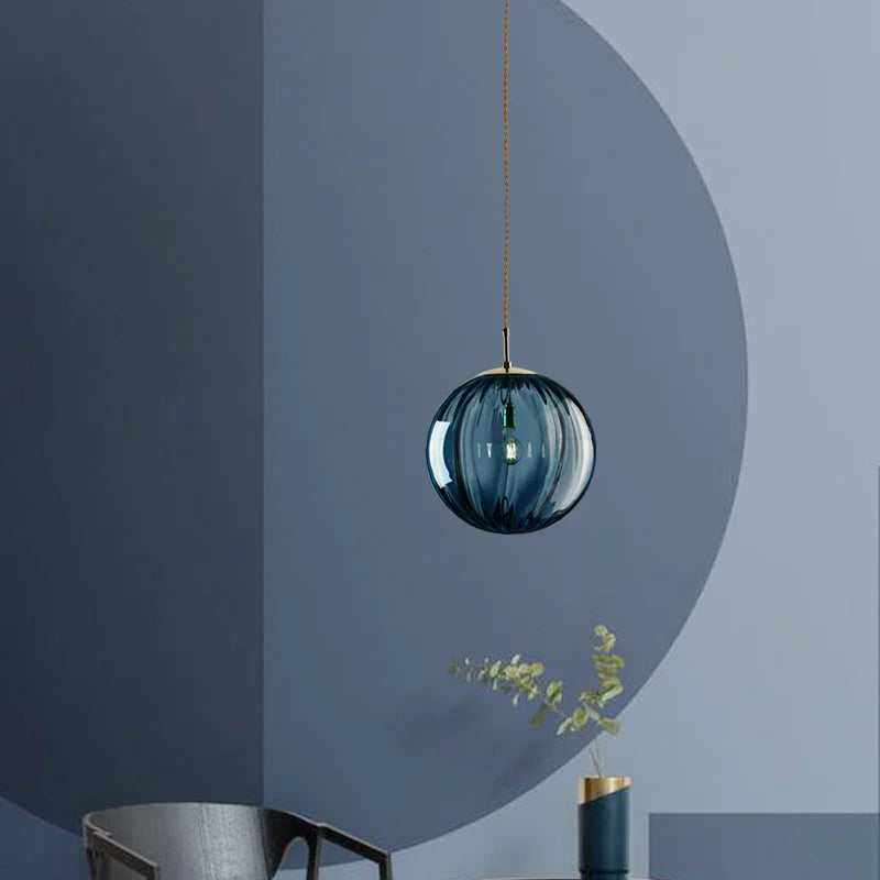 Sleek Modern Glass Ball Pendant Light
