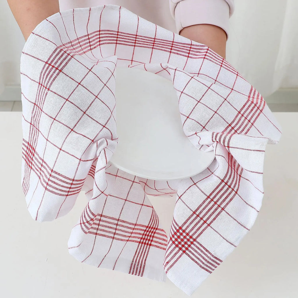 Kitchen Dish Towels Set with Soft Absorbent Lint Free Weave for Everyday Cooking and Serving