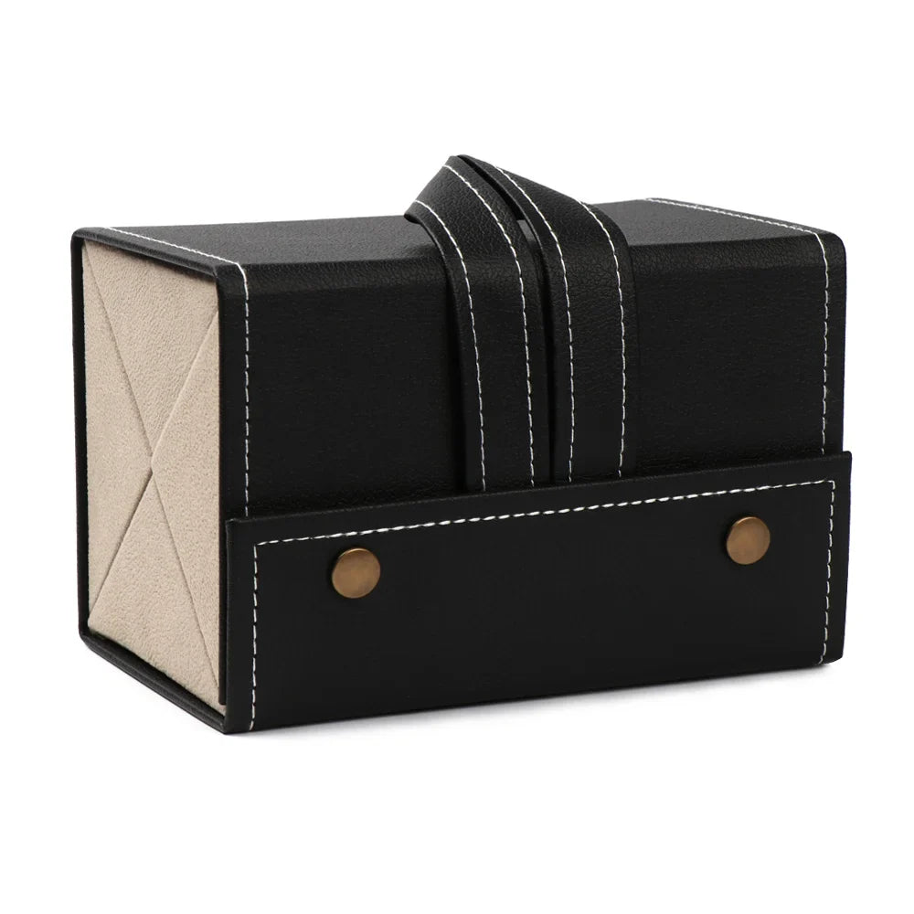 Multi Slot Glasses Organizer with PU Leather Roll Up Storage Design for Travel Eyewear Organization