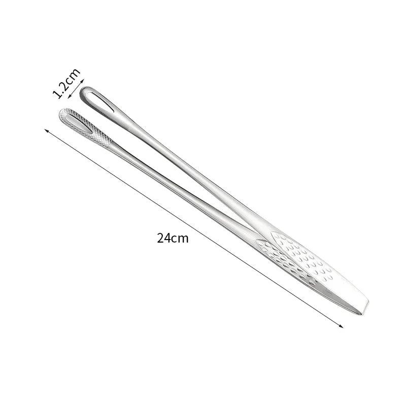 Stainless Steel BBQ Grill Tongs Cooking Food Tweezers for Meat Salad Barbecue Serving
