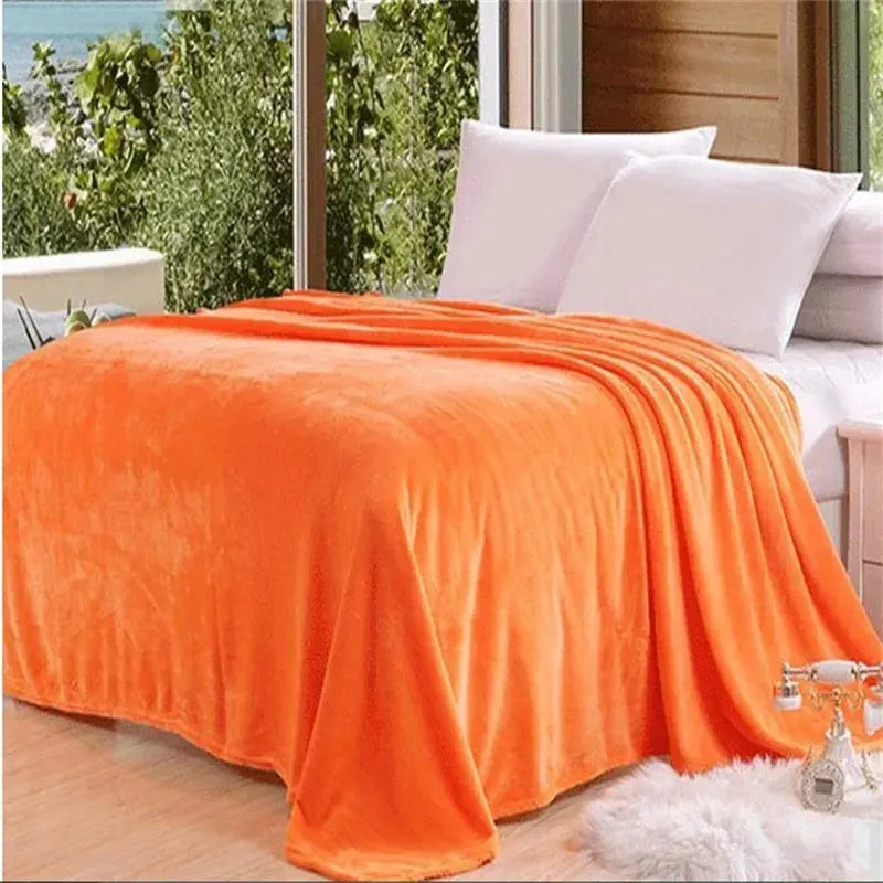 Coral Fleece Blanket with Soft Flannel Texture for Bed, Sofa, and Everyday Home Use