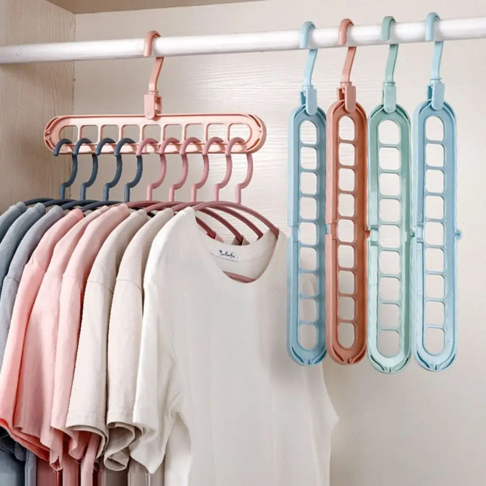 Foldable Cascade Closet Hanger with Multi Hole Space Saving Design for Wardrobe Organization