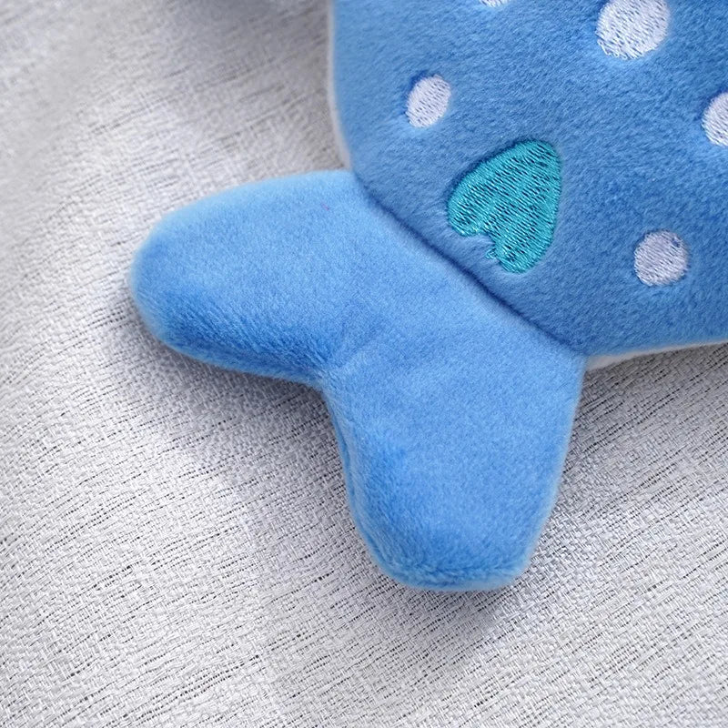 Cartoon Shark Plush Coin Purse with Keyring and Zippered Storage for Coins, Earphones and Small Accessories